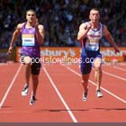 Adam Gemili(GB) and Richard Kilty (GB)  mens 100 metres heats, IAAF Diamond League, Birmingham. Photo: David T. Hewitson/Sports for All Pics